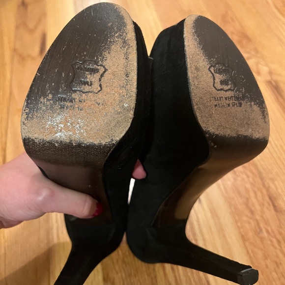Stuart weitzman suade bow heel - Picture 3 of 5